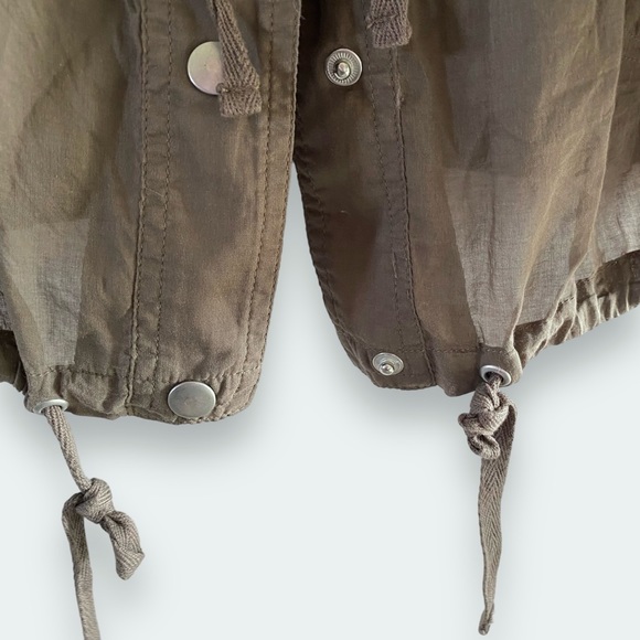 TORRID Snap-Front Toile Lightweight Anorak Jacket Sheer Layering - Olive SZ 2X - Picture 10 of 14